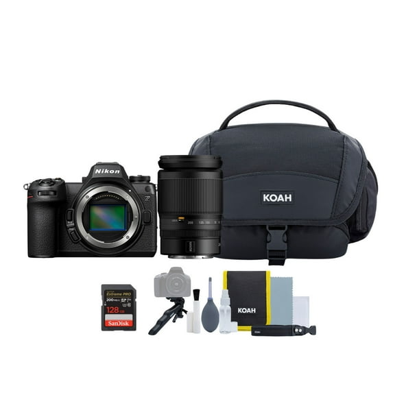 Nikon Z6III FX-Format Mirrorless Camera Body Bundle with Nikon NIKKOR Z 24-200mm VR Lens, 128GB Extreme PRO 200MBPS SDXC UHS-I Memory Card, and Camera System Gadget Bag (4 Items)