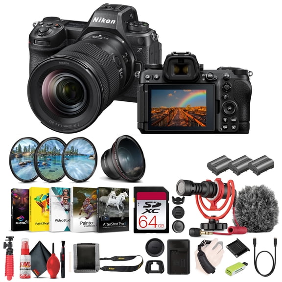 Nikon Z6III Mirrorless Camera 24.5MP Full Frame with 24-120mm f/4 Lens Bundle 64GB Card 2 Batteries (International Model)