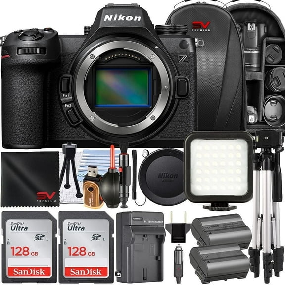 Nikon Z6III Mirrorless Camera (Body Only) + 2 Pack SanDisk 128GB Memory Card + Pistol Grip Tripod + SV Premium Accessory Bundle