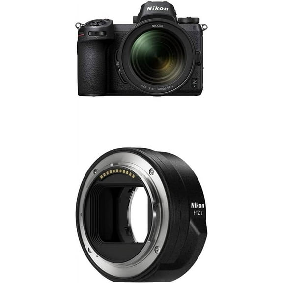 Nikon Z7 FX-Format Mirrorless Camera w/NIKKOR Z 24-70mm F/4 S with Nikon Mount Adapter FTZ II