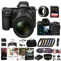 Nikon Z7 II Mirrorless Camera with 24-70mm f/4 Lens (1656) + FTZ II Adapter + 64GB Memory Card + Filter Kit + Wide Angle Lens + Color Filter Kit + Bag + EN-EL15c Battery + Charger + More