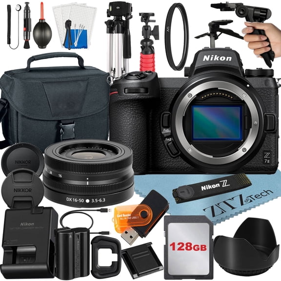 Nikon Z7 Mirrorless Camera Bundle with NIKKOR 16-50mm VR Zoom Lens + 128GB Memory Card + Case + Tripod + ZeeTech Accessory (International Version)