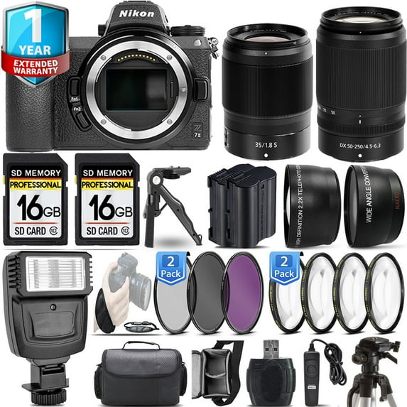 Nikon Z7 II Mirrorless Camera with 35mm f/1.8 S Lens + 32GB + Flash + 4 PC Macro Set + 3 PC Filter Set (International Version)