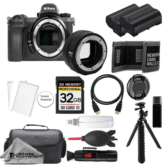 Nikon Z7 II Mirrorless Digital Camera (Body) w/  FTZ II Mount Adapter+ 32GB + Extra Battery+ Tripod- Accessory Kit (International Version)