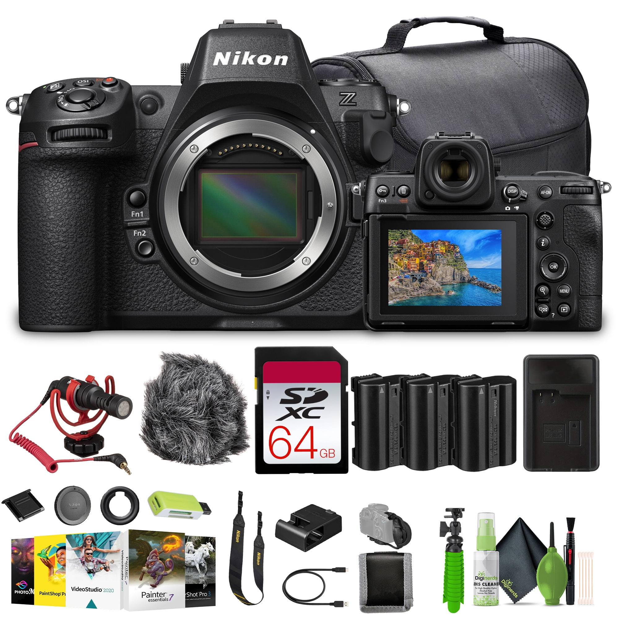 Nikon Z8 Mirrorless Camera 45.7MP Full Frame 8K Video Bundle Dual ...
