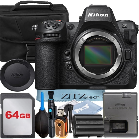 Nikon Z8 Mirrorless Camera (Body Only) with 64GB Memory Card + Cleaning Kit + ZeeTech Accessory Bundle (International Version)