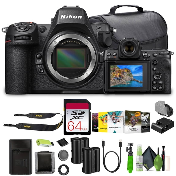Nikon Z8 Professional Full Frame Mirrorless 8K Video & Stills Hybrid FX Camera + EN-EL15C Battery + 64GB Memory Card+ Photo Editing Software + More