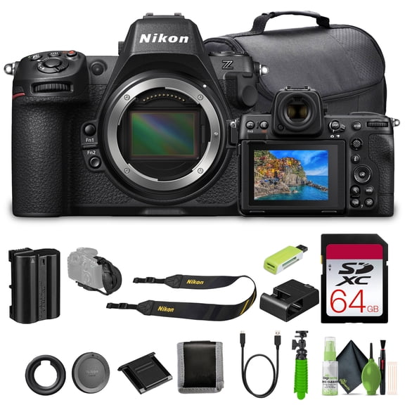 Nikon Z8 Mirrorless Camera 45.7MP Full Frame 8K Video Bundle 64GB Card Tripod (International Model)