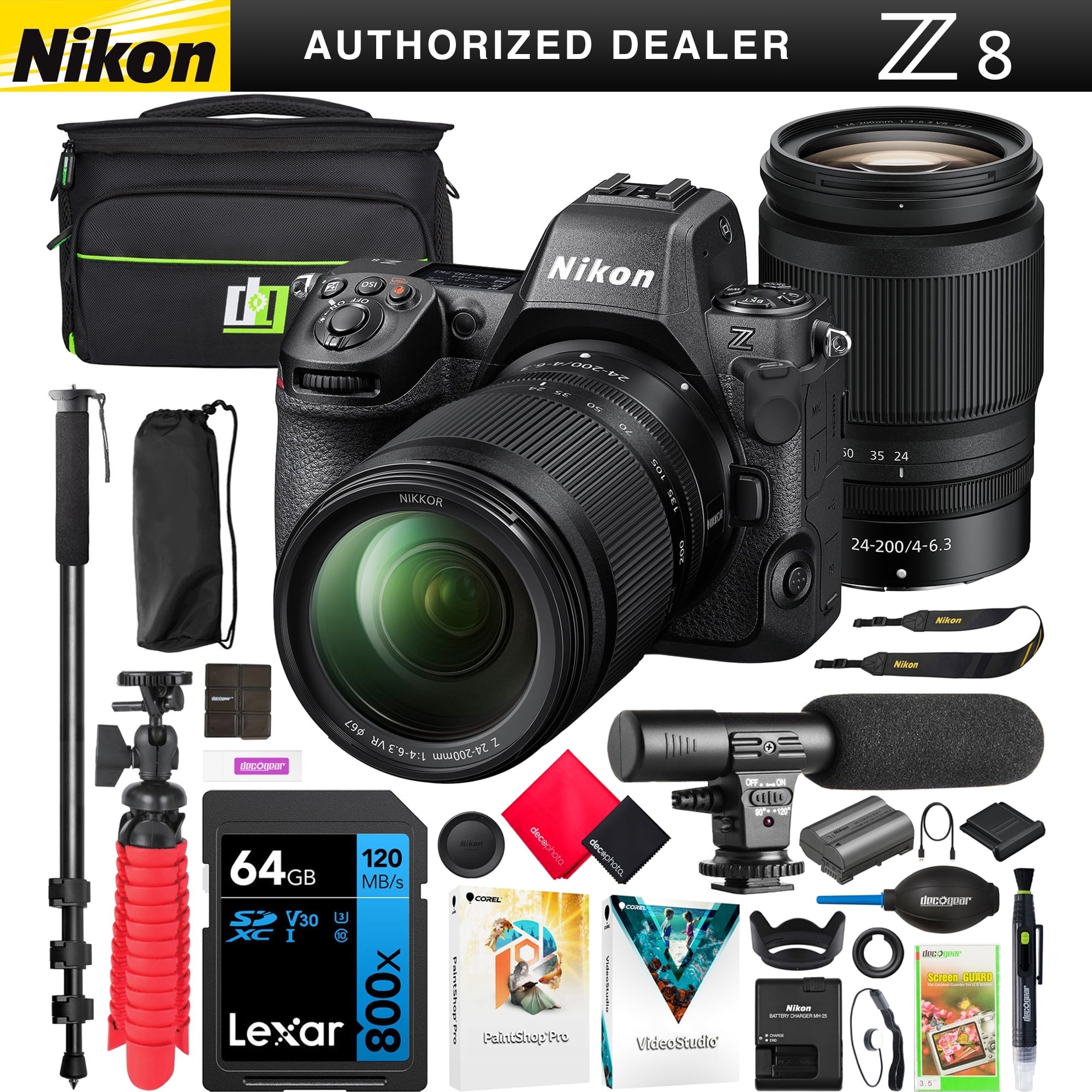 Nikon Z8 Full Frame Mirrorless 8K Camera with 24-200mm VR