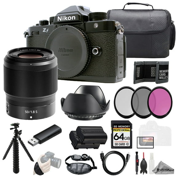 Nikon ZF + NIKKOR Z 50mm f/1.8 S Lens +64GB + Ext Bat+ 3 PC Filter- Kit (International Version)