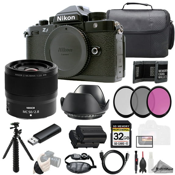Nikon ZF + NIKKOR Z MC 50mm f/2.8 Macro Lens +32GB + Ext Bat+ 3 PC Filter- Kit (International Version)