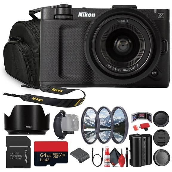 Nikon ZR RED Cinema Camera 6K Full Frame with 24-50mm Lens Bundle, 64GB Card and Bag (International Model)