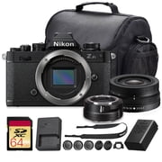 Nikon Zfc Mirrorless Camera 20.9MP APS-C 4K Video 11fps | NIKKOR Z DX 16-50mm VR Lens Black + FTZ II Mount Adapter + 64GB Memory Card + Bag