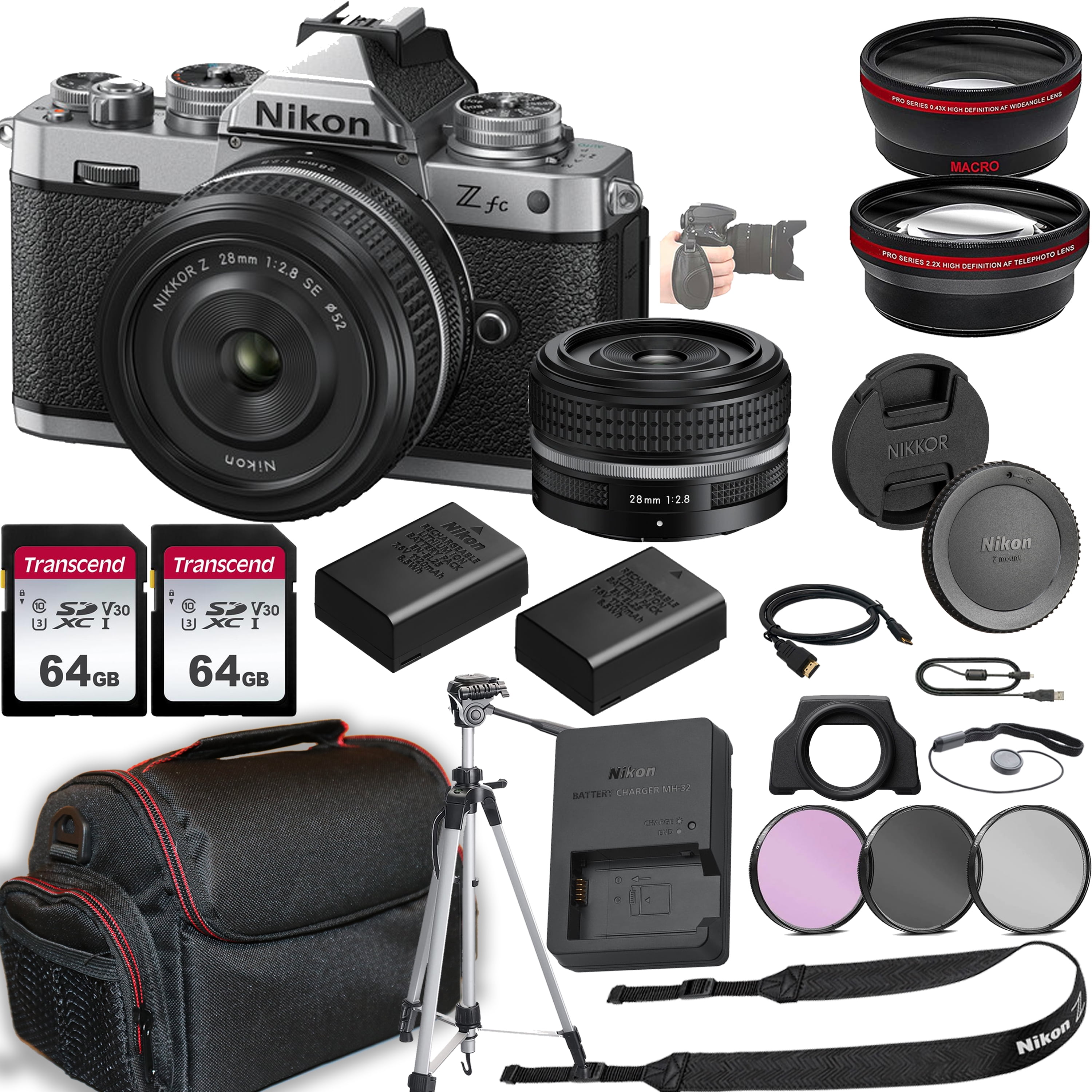 Nikon Zfc Mirrorless Camera w/NIKKOR Z 28mm f/2.8 (SE) Lens + 128GB