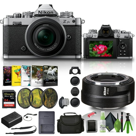 Nikon Zfc Mirrorless Camera 20.9MP DX-Format with 16-50mm Lens Bundle and FTZ II Adapter (International Model)