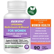 Nikoni Womens Liposomal Multivitamin and Mineral Vegan Softgels for Enhanced Absorption 90 Count
