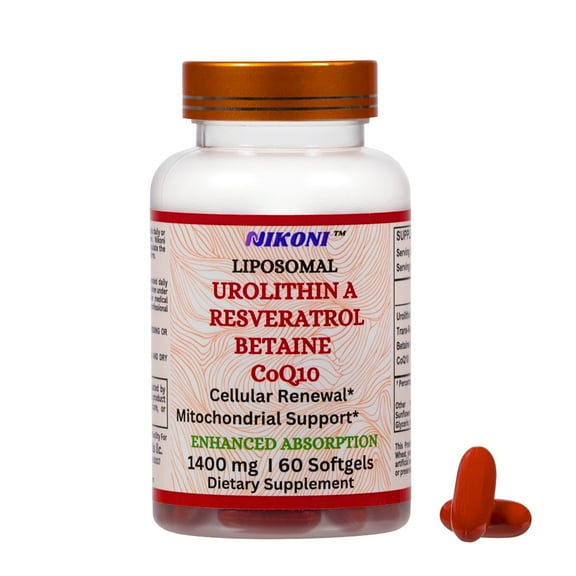 Liposomal Urolithin-a Supplement, Maximum Metabolism, Healthy Aging & Wellness, 60 Softgels