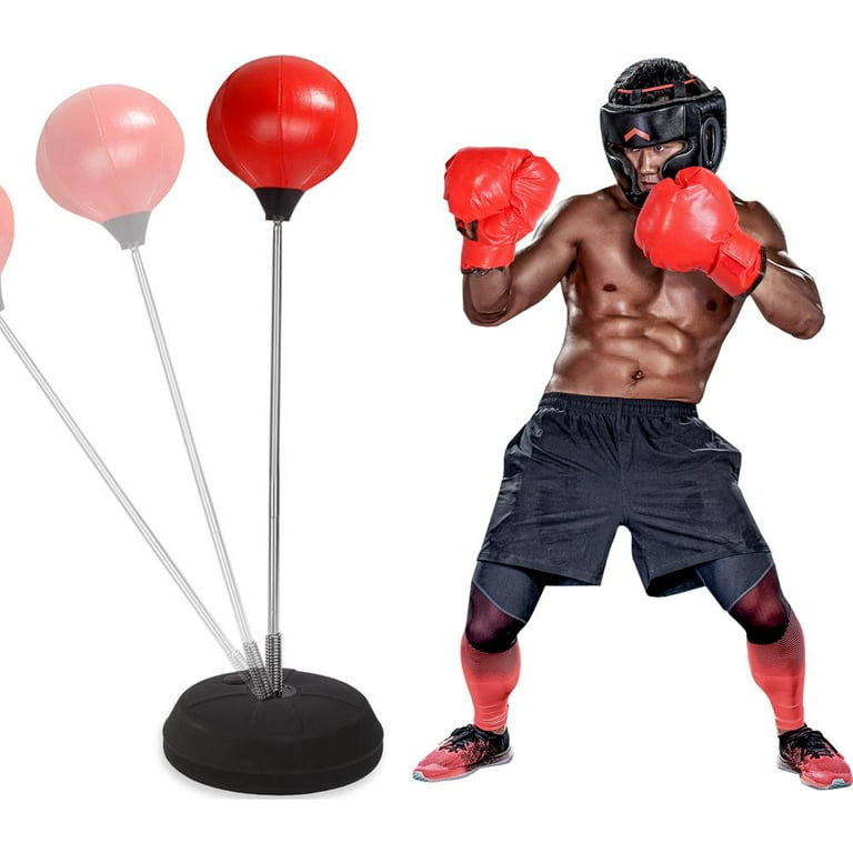 Punching Bag with Stand and Boxing Gloves, Reflex Punching Bag,  Freestanding Punching Ball Boxing Speed Bag, Height Adjustable- Great for  MMA
