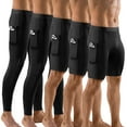 thumbnail image 1 of Niksa 5 Pack Compression Shorts Black, M, 1 of 6