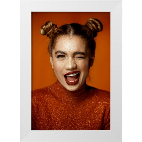 Niksefat Zendehdel, Akram 23x32 White Modern Wood Framed Museum Art Print Titled - Winky