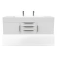 thumbnail image 1 of Nile 60" White Wood Floating Vanity with White Top and Brushed Nickel Trim, 1 of 8