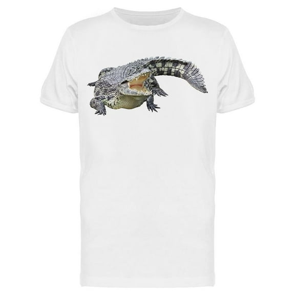 Nile Crocodile Isolated T-Shirt Men -Image by Shutterstock, Male Large