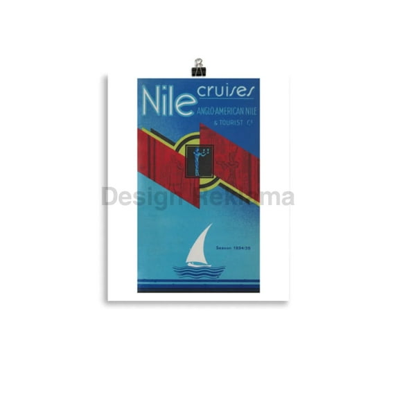 Nile Cruises Anglo American Nile Tourist Company, 1934. Unframed Vintage Travel Poster