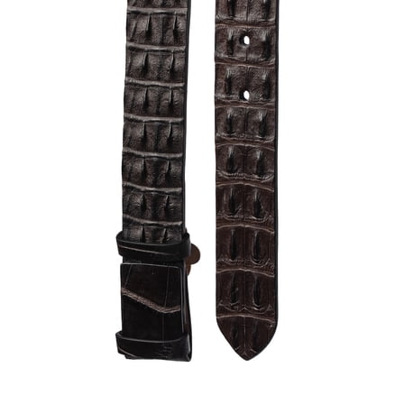Nile 'Horn Back' Crocodile Leather Belt Strap, Espresso, 48" Long