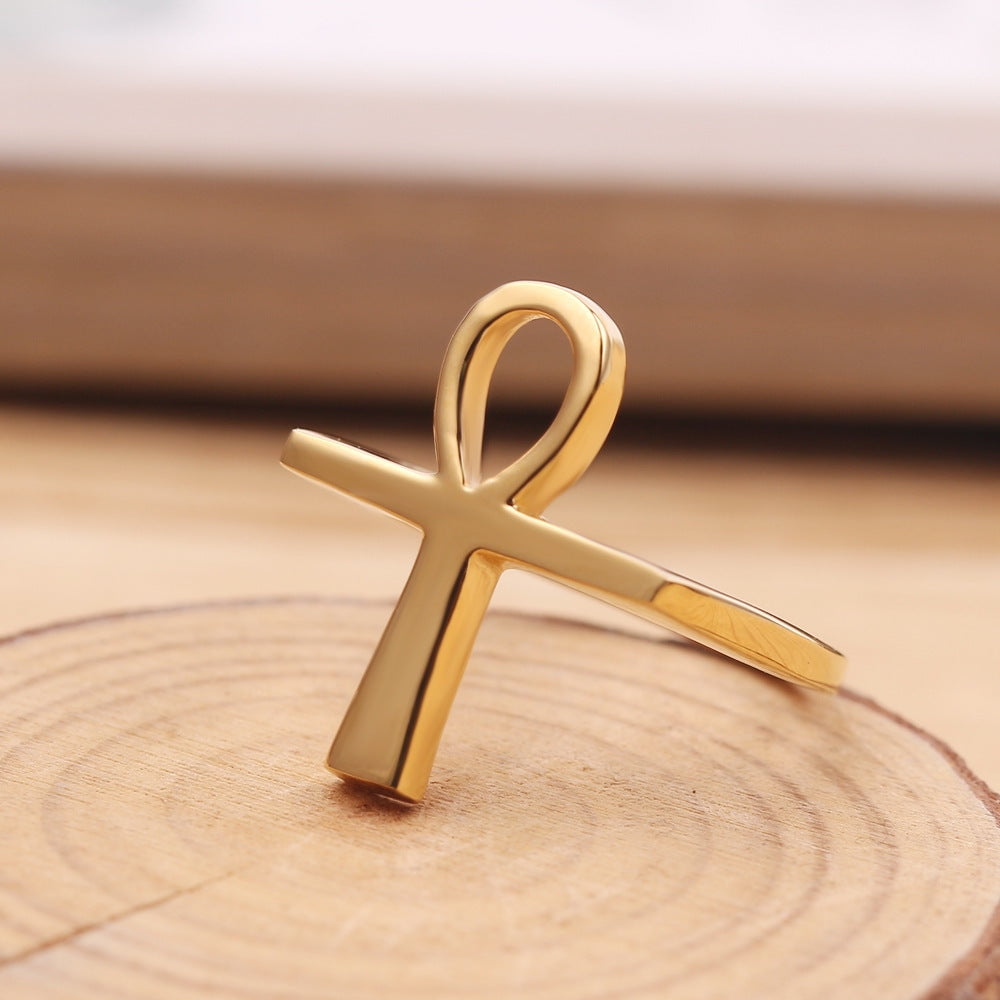 Nile cross key ring never fades stainless steel ring