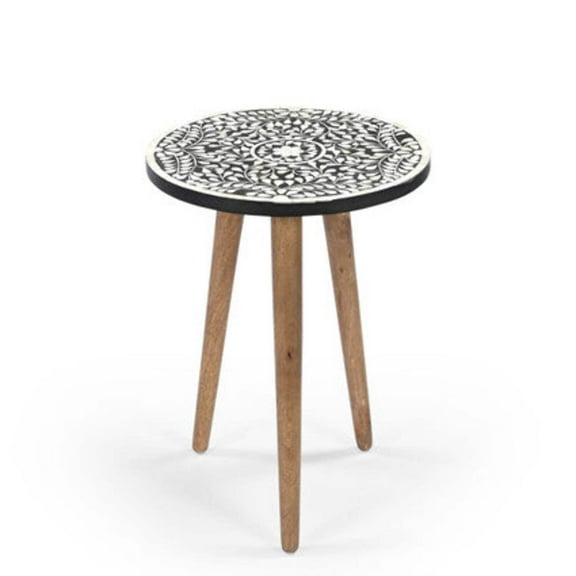 Nilgiri bone inlay end table