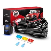 Nilight LED Light Bar Wiring Harness Kit 14AWG Heavy Duty 12V 5Pin Rocker Laser On Off Waterproof Switch Power Relay Blade Fuse-1 Lead, 2 Years Warranty