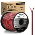 Nilight 100FT 18AWG Copper Clad Aluminum Wire 18/2 Gauge Red Black CCA