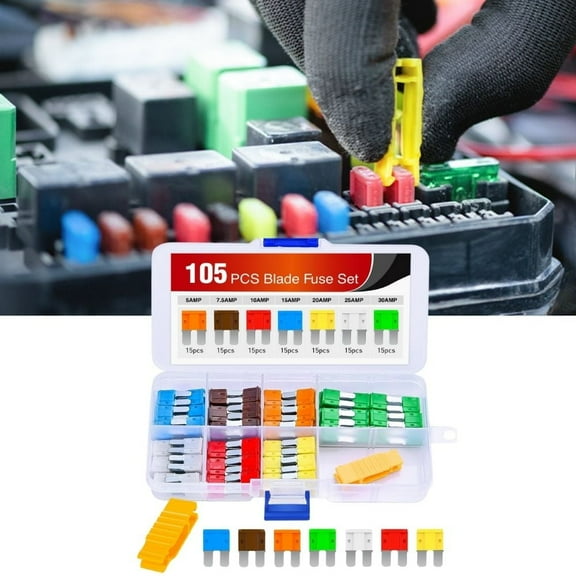Nilight 105Pcs Micro2 Fuse ATR APT Car Blade Fuses Assortment Kit Micro 2 Car Fuses Replacement 5A 7.5A 10A 15A 20A 25A 30A Automotive Fuse with Fuse Puller for Cars Trucks SUVs RVs