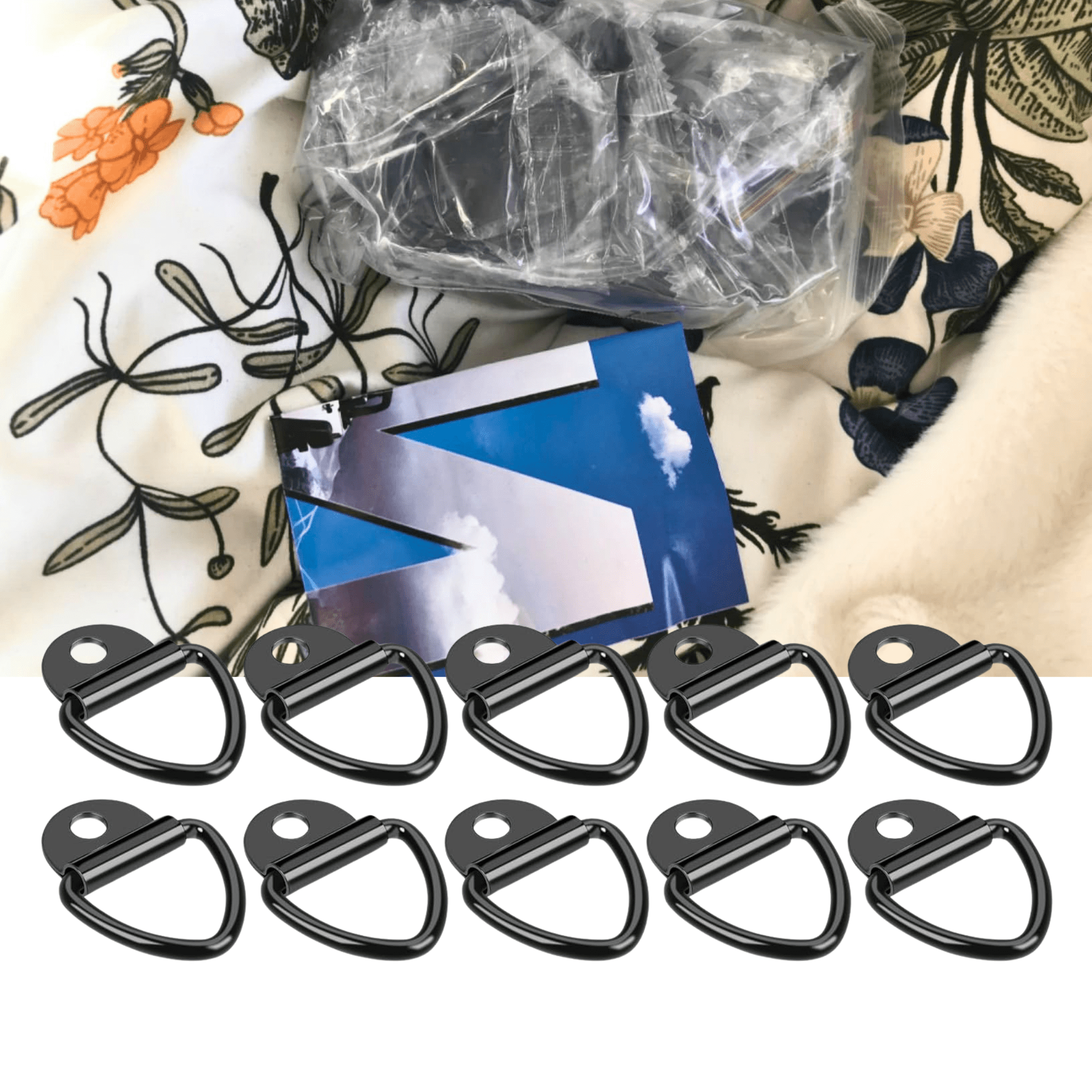 10Packs Heavy Duty Steel V-Ring Lashing Rings for Lorry Cargo Vans ...