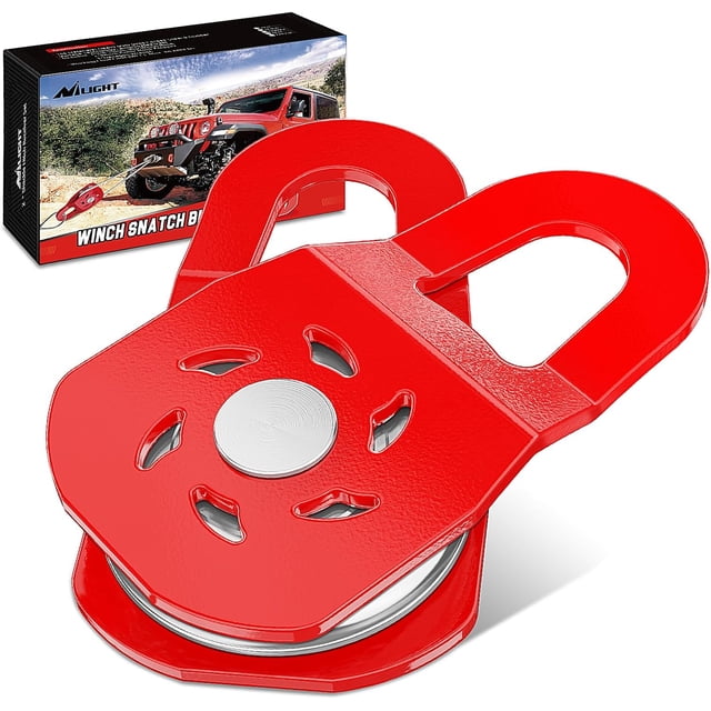 2-Pack Heavy Duty 4-Ton (8,800LB) Snatch Block Winch Pulley - Towing & Recovery Gear 13 thumbnail image