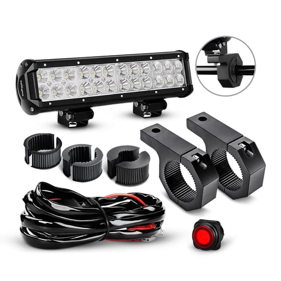 Nilight 12 inch 72W LED Waterproof Light Bar fits Cars Jeeps