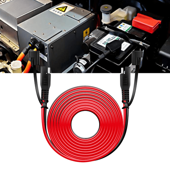 Nilight 12FT 16AWG DC Extension Cable for 12V24V Systems SAE Quick-Connect Wire Harness with Dust-Cap Protection, Red/Black Color Coding, 2-Year Coverage