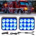 thumbnail image 1 of Nilight 12LED Magnetic Wireless Trailer Lights 2PCS Rechargeable Portable Hazard Beacon Warning Light Blue Light for Trucks Trailers Vehicles Cars Bus Surface Mount, 1 of 7