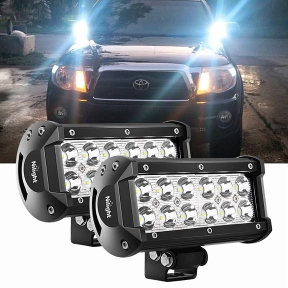 6.5 Inch LED Light Bar, 36W LED Offroad/Driving/Fog Lights, Spot Flood Work Lights for Truck UTV ATV Golf Cart Boat, 2 Pcs