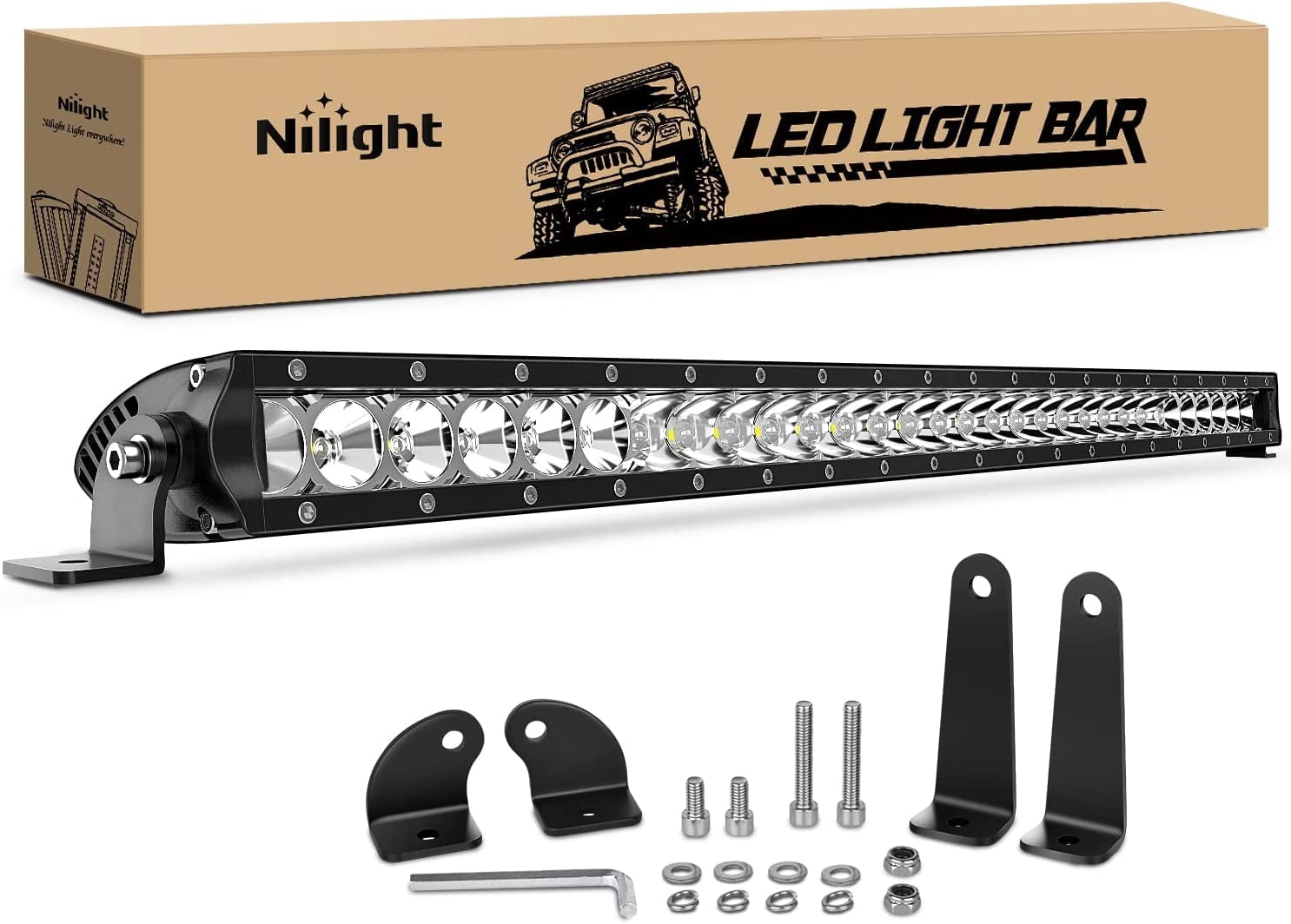Nilight 31 Inch 150W Waterproof LED Light Bar with IP67 for Off Road Vehicles