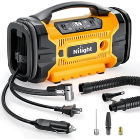 Nilight 12V Portable Air Compressor Tire Inflator AC/DC Dual Power Sources Tire Pump 160PSI Dual Motors Fast Inflate Auto Shutoff Air Pump for Cars&Inflatables Inflation/Deflation