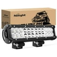 thumbnail image 1 of Nilight 12 Inch LED Light Bar, 72W Spot Flood Combo Beam, 12V Off-Road Driving Light for Trucks, Boats, Fog Work Lights, 1 of 10