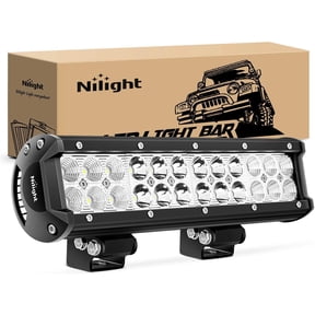 Nilight 12 Inch LED Light Bar Spot Flood Combo Beam Waterproof Off-Road Driving Light for Trucks & Boats