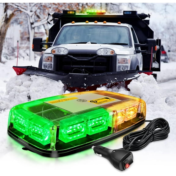 Nilight 12inch Roof Top Strobe Lights 48Led Hazard Light Emergency Safety Warning Led Flashing Light Bar Magnetic Mount 12V 24V for Cars Trucks Snow Plows Construction Vehicles