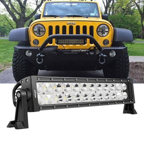 Nilight 12V LED Light Bar 72W with Spot & Flood Beams for Offroad Vehicles Waterproof