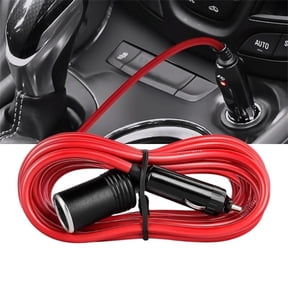 Nilight 14 ft Male-to-Female Extension Cord Cable Heavy Duty 12V/24V Car Charger with Cigarette Lighter Socket, Red