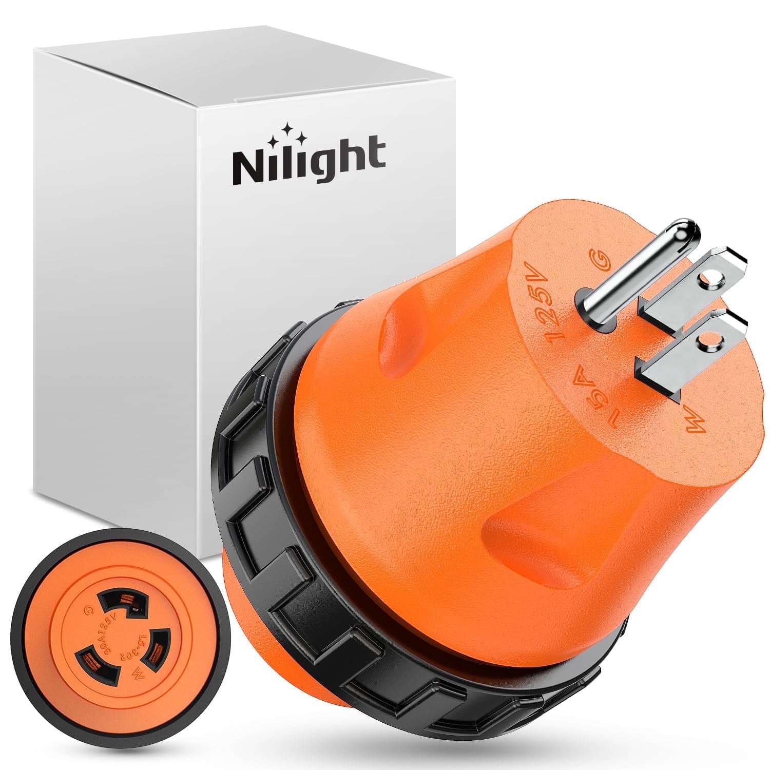 Nilight 15 Amp to 30 Amp RV Power Adapter 110 Volt Twist Locking ...