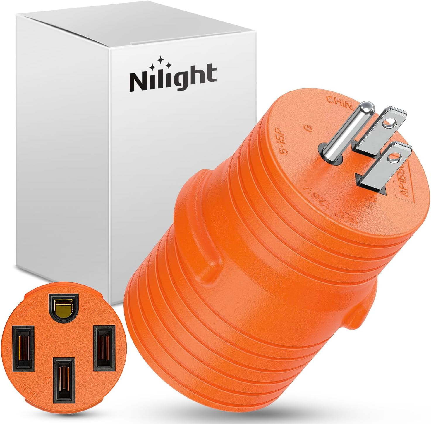 15a Rv Plug Nilight 15Amp to 50Amp RV Power Adapter 125 Volt Heavy Duty RV Plug 5 ...