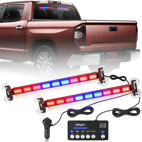 Nilight 162 LED Traffic Advisor Strobe Light Bar 2-in-1 Red Blue Emergency Warning Hazard Lights with Controller 4 Switchable Color 36 Flash Pattern for Trucks Cars Tow Plow