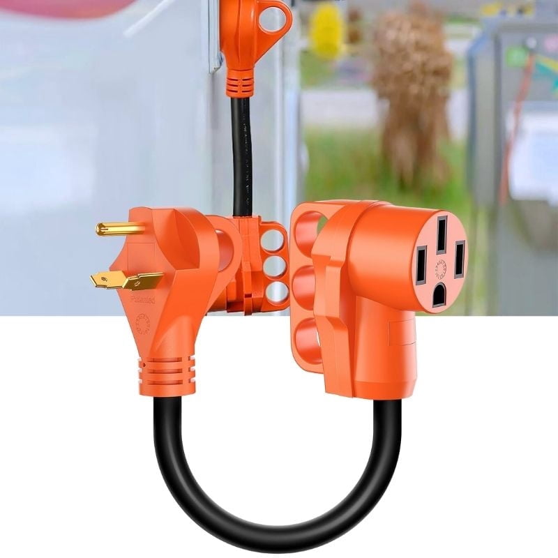 Nilight 18 inch 30 Amp to 50 Amp RV Plug Adapter Heavy Duty Dogbone ...